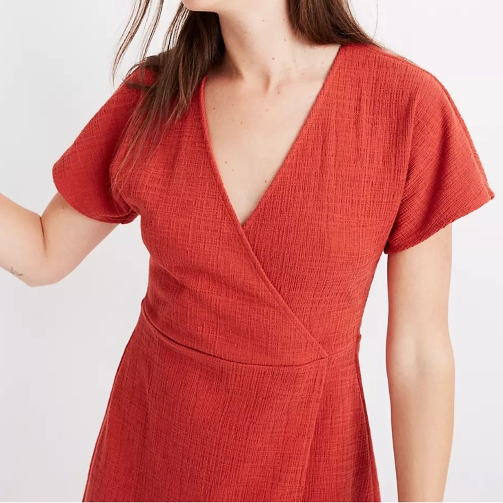 Madewell Cross-Front Flutter-Sleeve Mini Dress In… - image 2